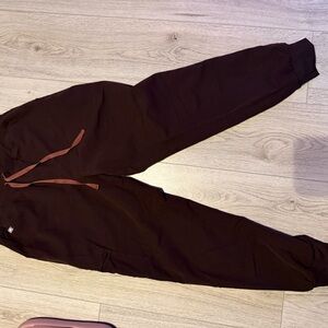 Womens high waisted figs joggers color espresso